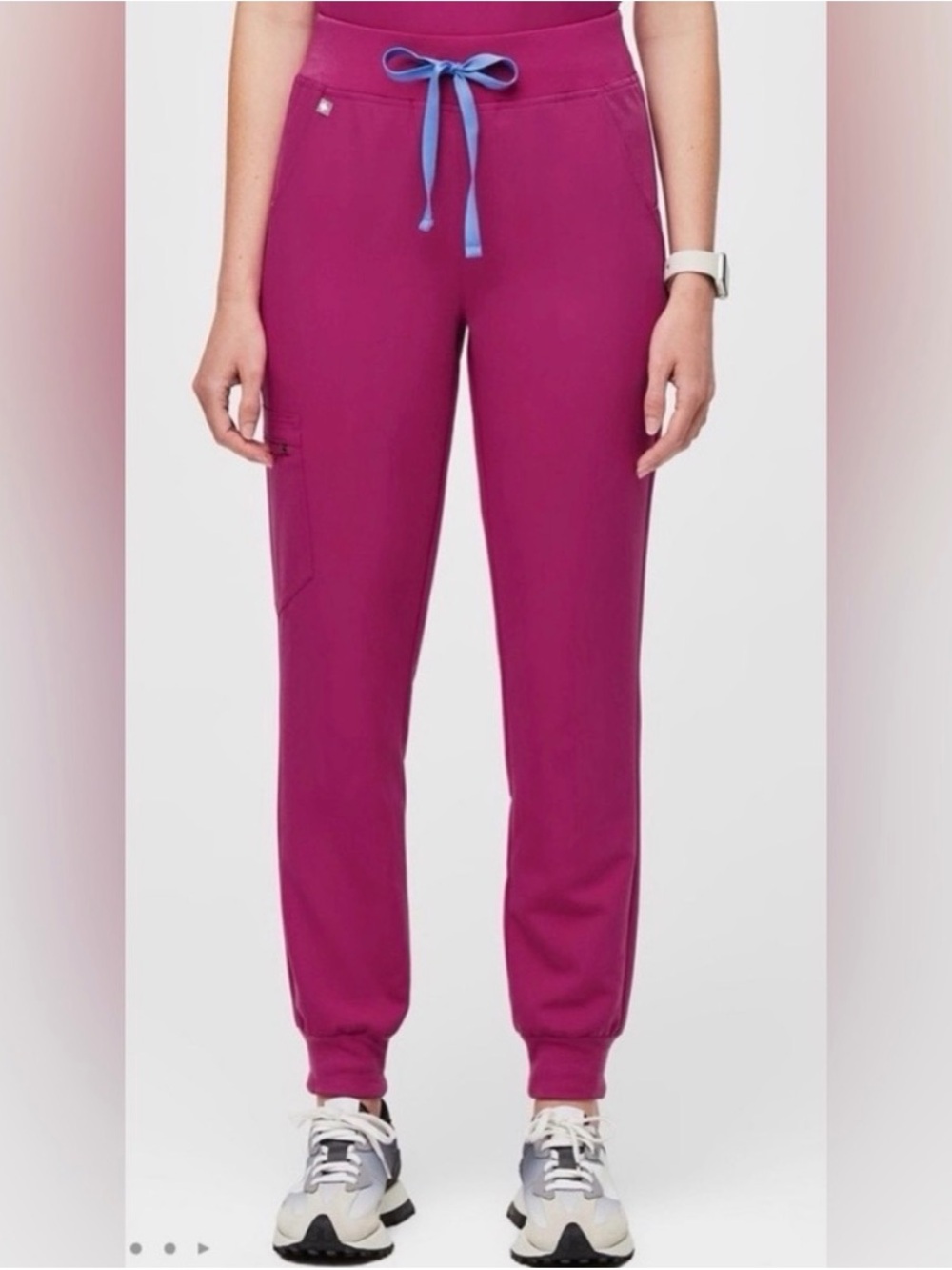 Figs Women's Raspberry Sorbet Zamora Jogger Scrub Pants Medium Petite